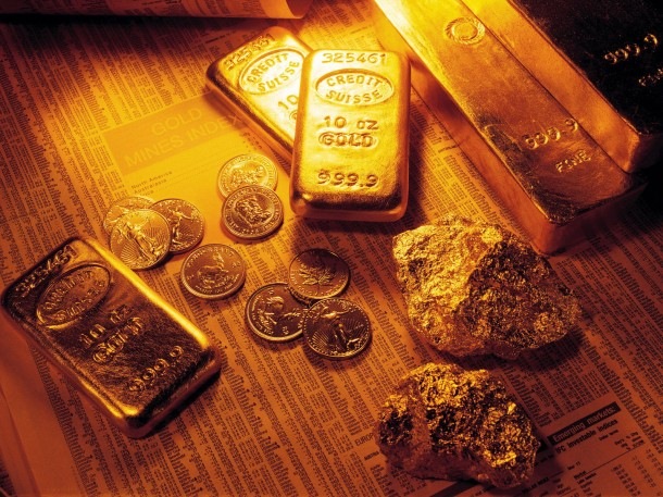 gold bullion, gold coins, raw gold