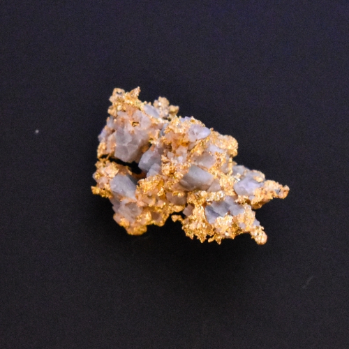 Raw Gold Nugget in Quartz Specimen