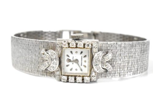 womens vintage gold omega diamond watch