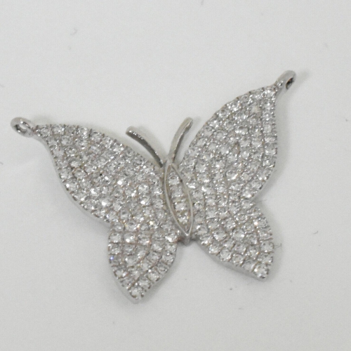White Gold Diamond Butterfly Pendant